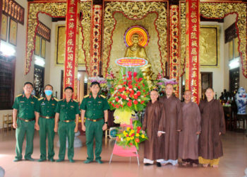 Ban Chỉ Huy Quân Sự huyện thăm chúc Mừng Đại Lễ Vu Lan BTS huyện