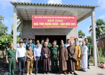 LỄ BÀN GIAO NHÀ QUÂN – DÂN TẠI  XÃ MỸ LẠC – HUYỆN THỦ THỪA TỈNH LONG AN.