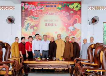 TỈNH ỦY-HĐND-UBND-UBMTTQVN CHÚC TẾT BAN TRỊ SỰ GHPGVN HUYỆN THỦ THỪA 2024